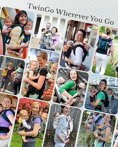 Miniatura 9 de TwinGo Transportador - Modelo Air - Neutral - Excelente para todas las estaciones - Malla transpirable - Tándem totalmente ajustable o 2 portabebés