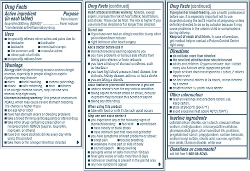 Vista 18 de Advil Analgésico y reductor de fiebre, medicamento para aliviar el dolor con ibuprofeno 200 mg para dolor de cabeza, dolor de espalda, dolor