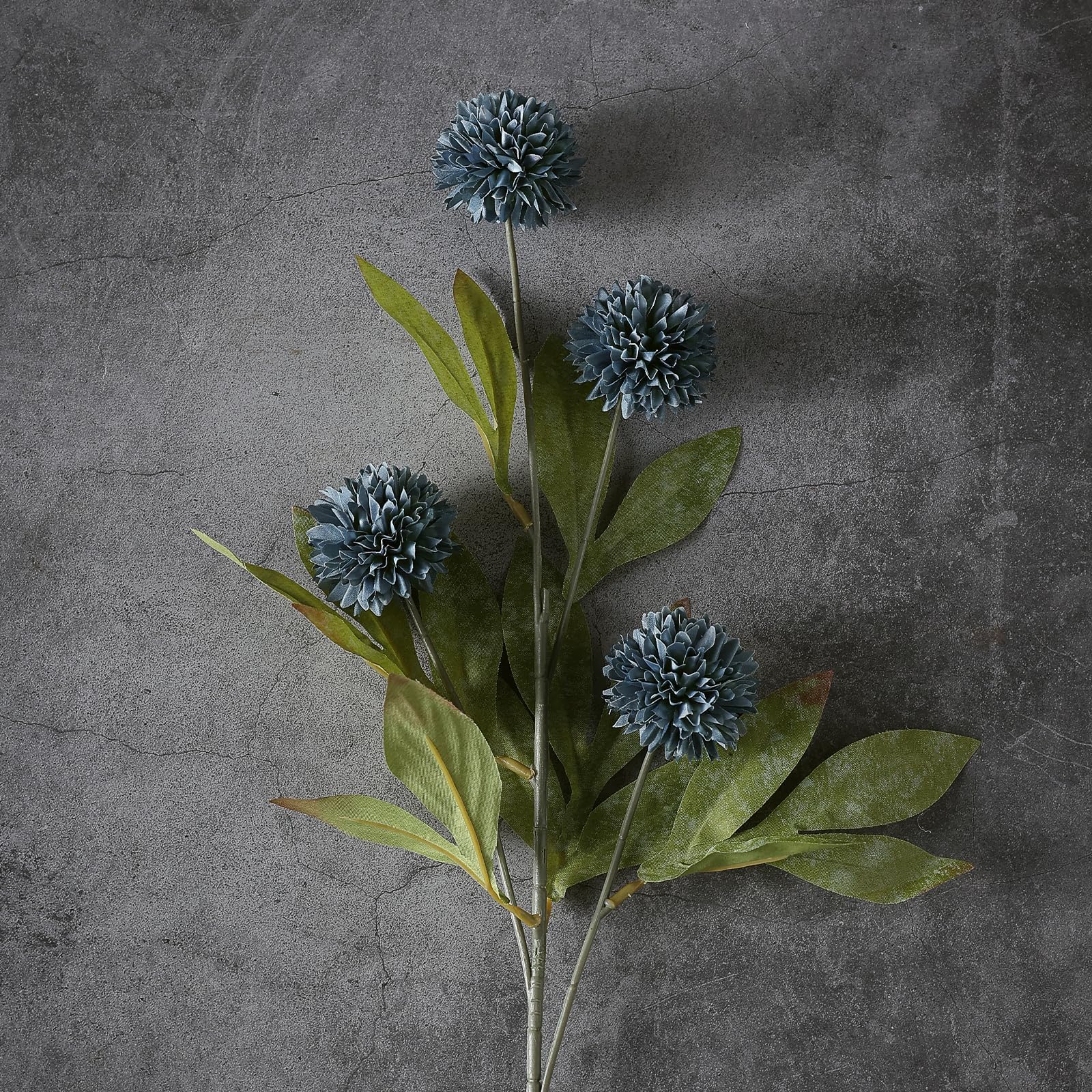 12 fiori artificiali per vaso in finta seta, 68 cm, per mamma (blu scuro)