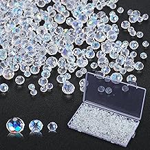 Zocipro Pack of 1000 Crystal Glass Beads for Threading, 8 mm/6 mm/4 mm Faceted Beads Glass for Bracelets, Jewellery Beads for Crafts for DIY Jewellery Making Bracelets Necklace Crafts