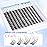 Cluster Eyelash Extensions Kit Lash Clusters Kit Natural Wispy Individual Lashes Kit C-curly DIY Lash Extension Kit 10-16MM Eyelash Clusters Kit with Lash Remover by Newcally