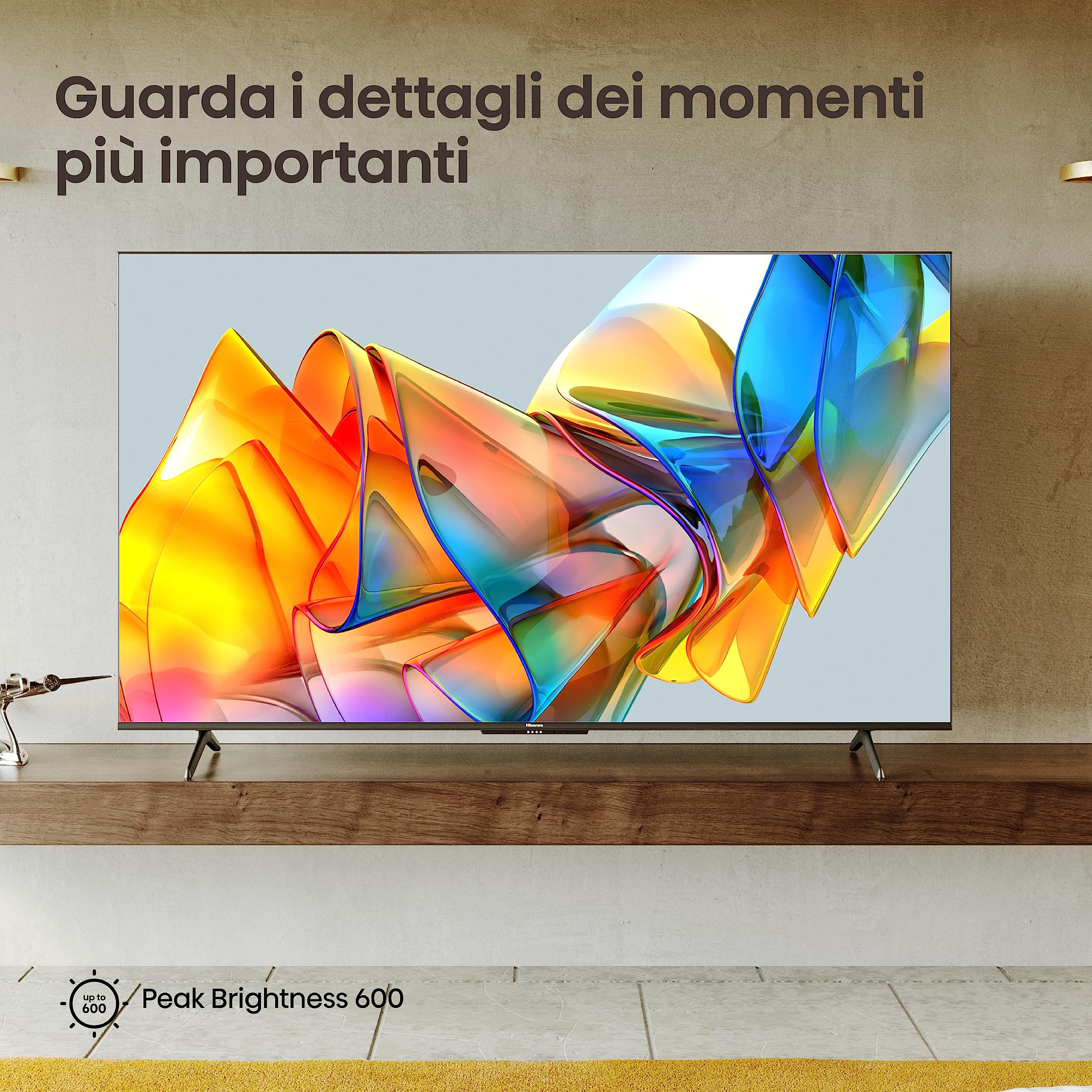 Hisense 65" ULED Mini-LED 4K 2023 65U62KQ, Smart TV VIDAA U6, Dolby Vision, HDR 10+, Game Mode Plus, Alexa Built-in, VIDAA Voice, Tuner DVB-T2/S2 HEVC 10, lativù 4K