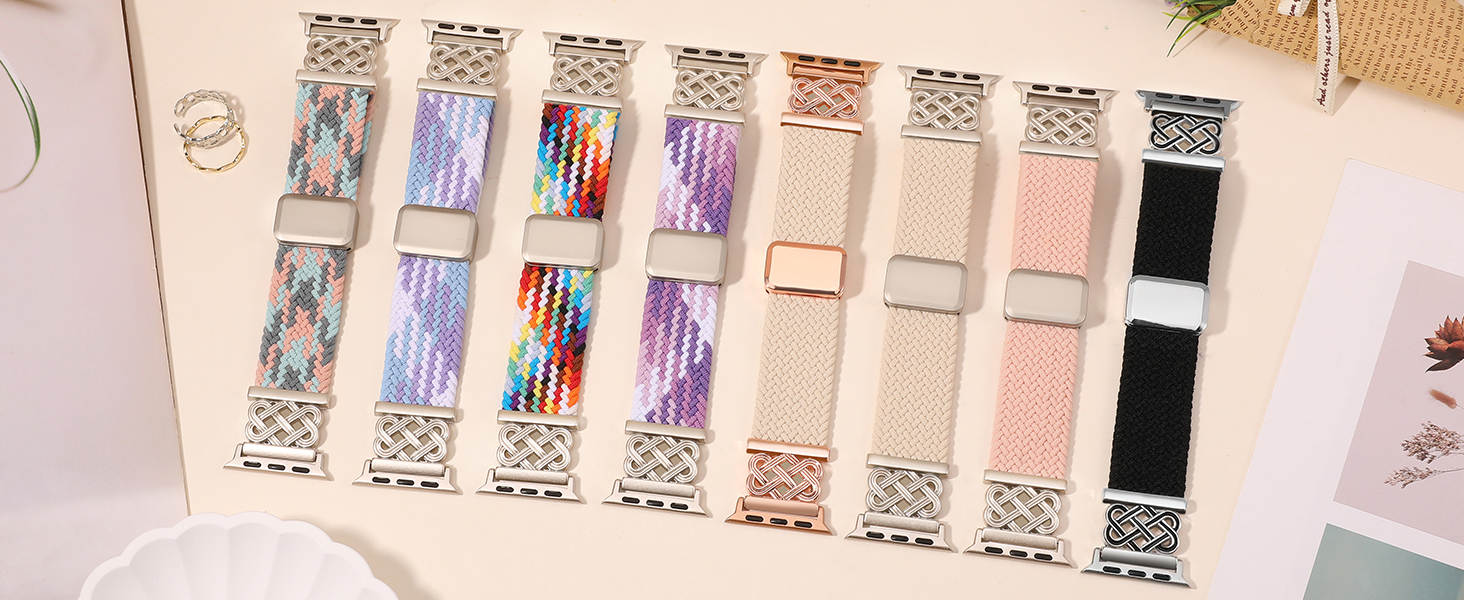 Amazon.com: Braided Stretchy Band with Magnetic Clasp for Apple