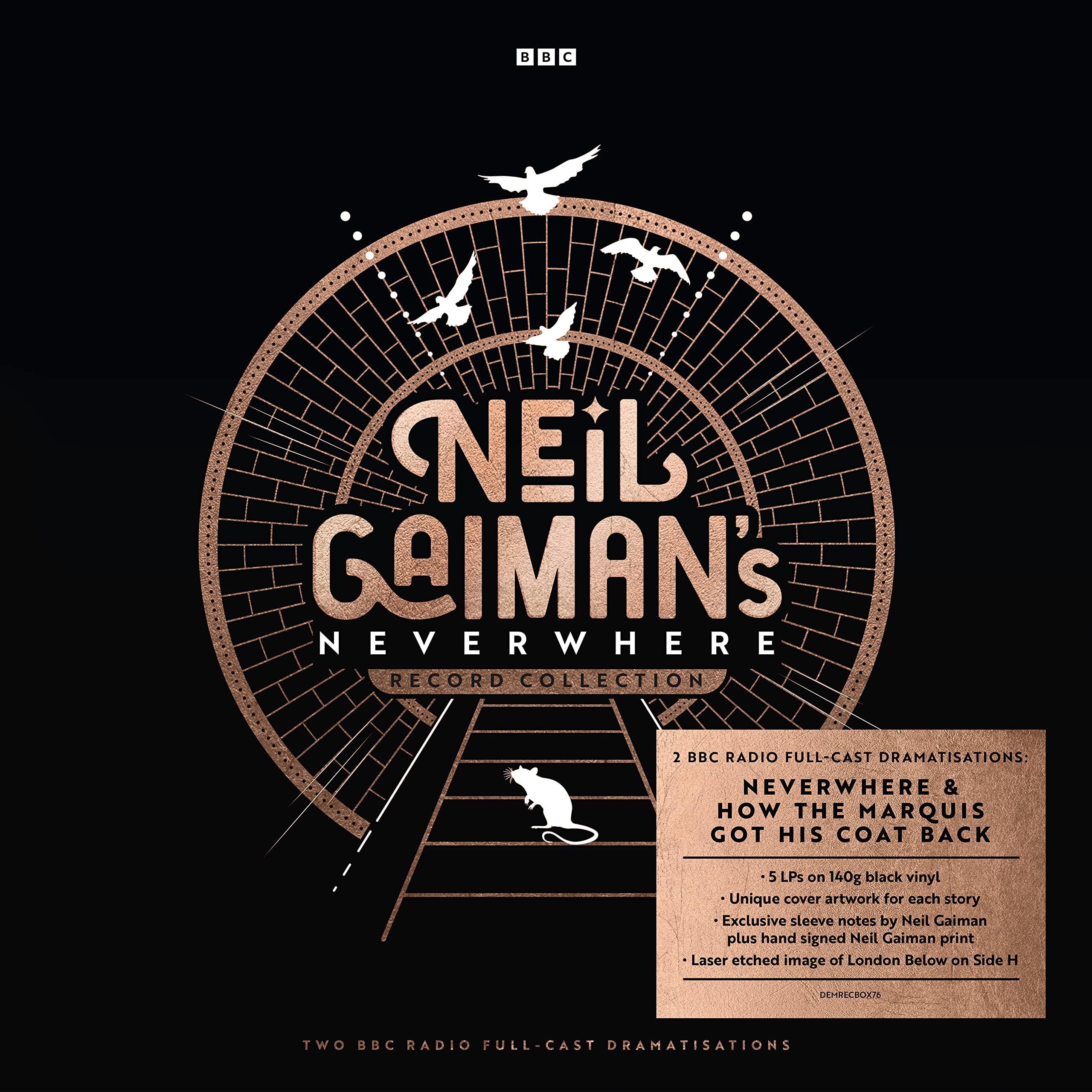 Neil Gaiman's Neverwhere Record Collection (140g Black Vinyl) - Signed Edition [VINYL]