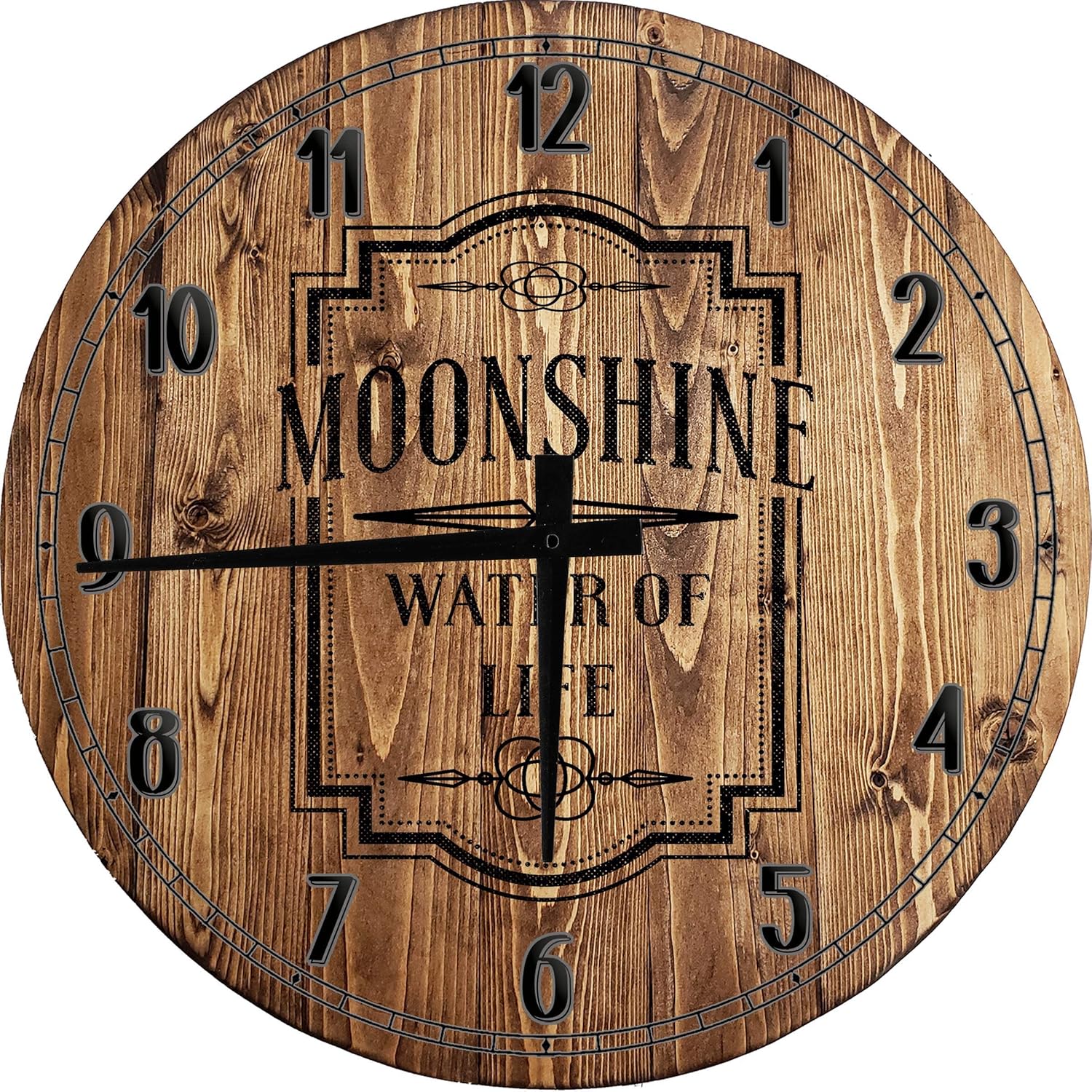 Wood Wall Clock Nature Wall Art Ocean Cliffside Grey Sky Large Round Wood Wall Clock Decor Small 10 Inch Gray