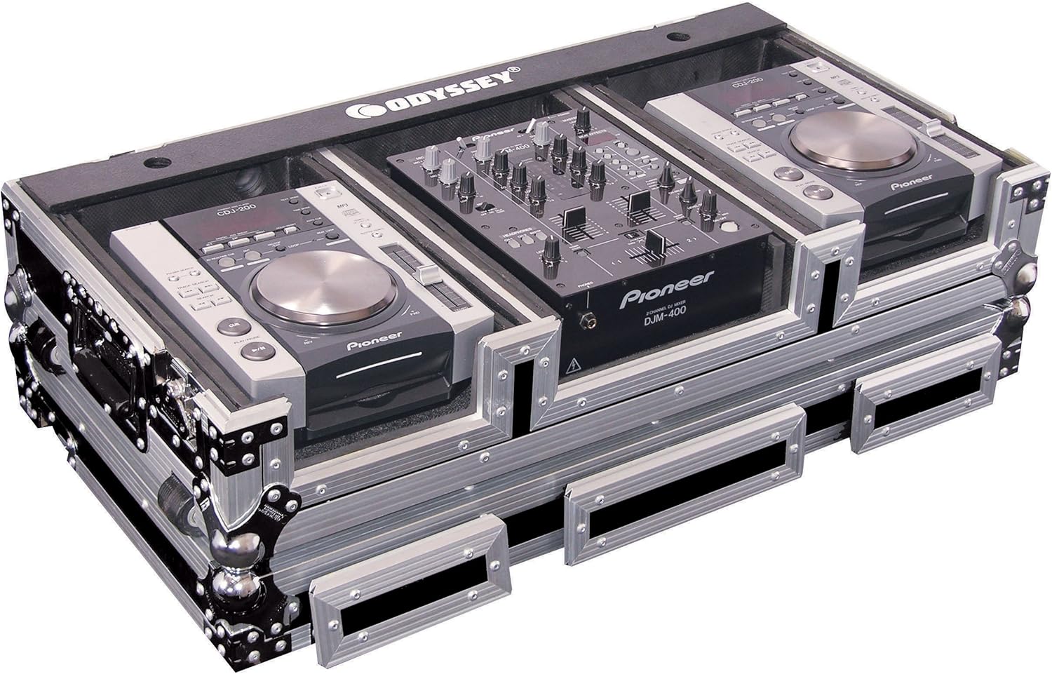 Odyssey FZ10CDIW Flight Zone Dj Coffin With Wheels For A 10" Mixer And Two Medium Format Cd Players