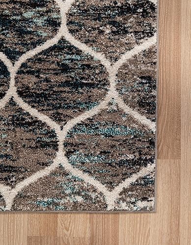 Miniatura 249 de Rugs.com Lattice Frieze Collection Alfombra – 4 x 6 pies, alfombra mediana negra perfecta para salas de estar, comedores grandes, planos abiertos