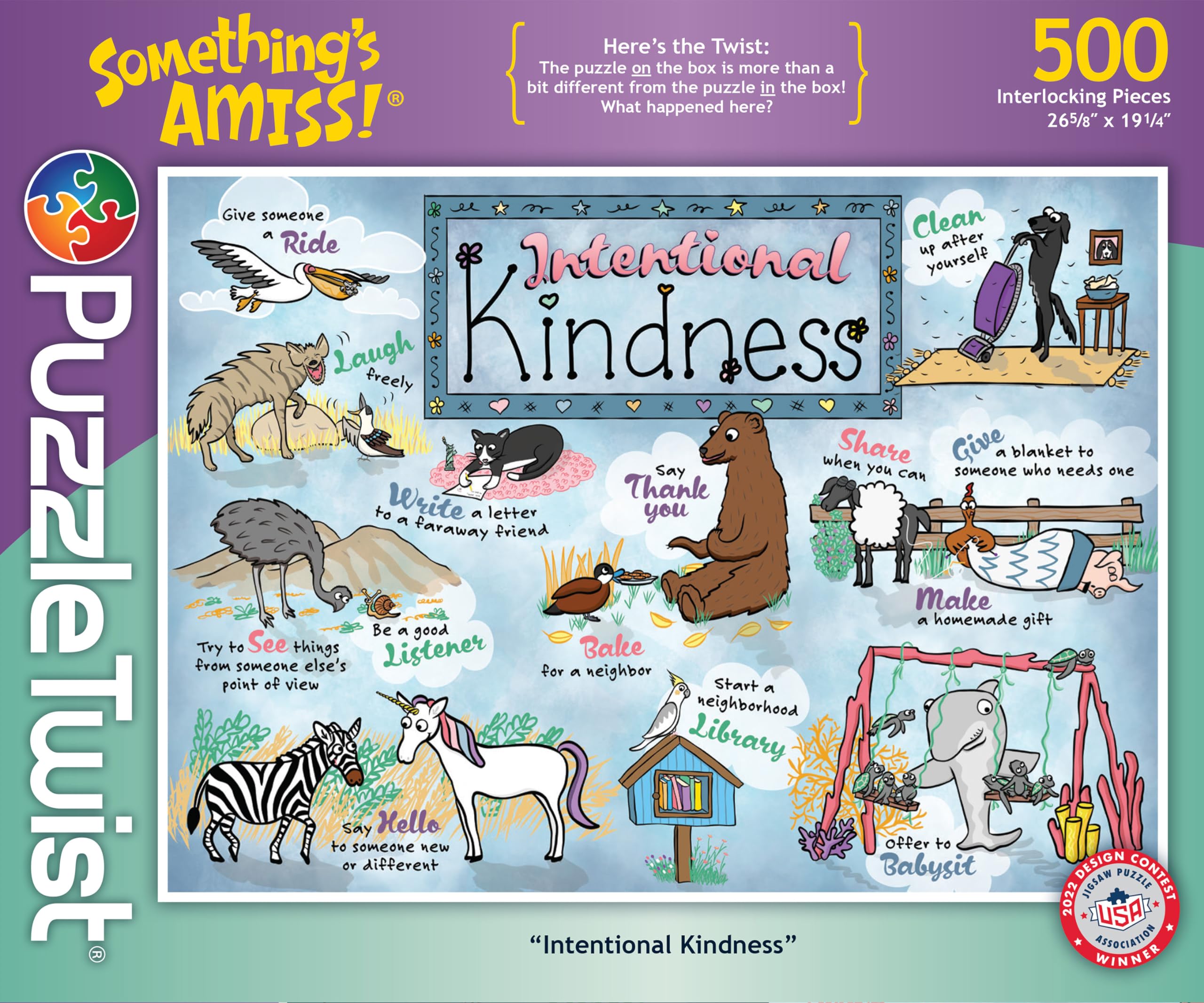 Amazon.com: PuzzleTwist - Intentional Kindness - 500 Piece Jigsaw ...
