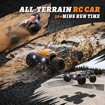 HAIBOXING 1:18 Scale RC Car, All Terrain Remote Control Truck 4WD 36KM/H High Speed Hobby Grade Electric RC Car for Adults and Kids with Two Batteries, Waterproof Off-Road RC Buggy RC Vehicle
