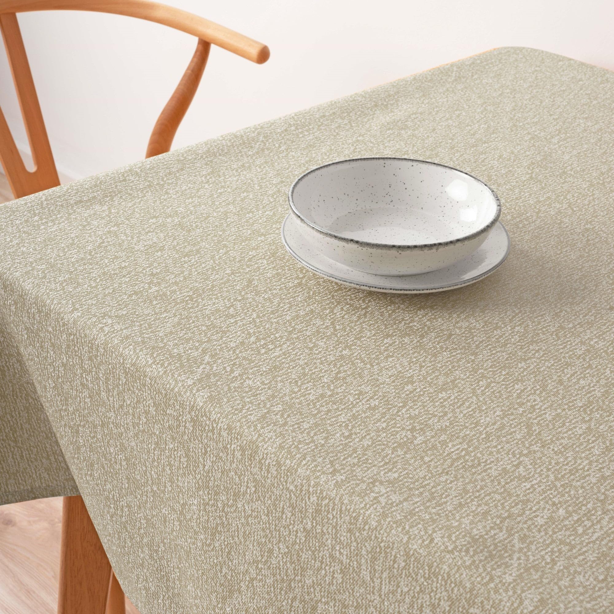 Nappe anti-taches en tissu coton jacquard beige 100x80 cm BELUM 000-068