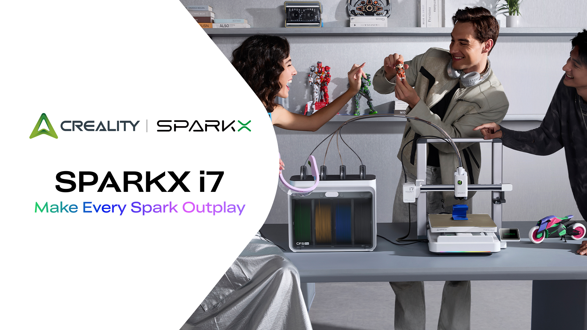 Creality SPARKX I7 Combo 3D Printer, Multi Color with CFS Lite AI