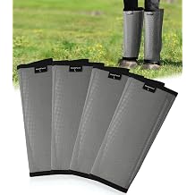 Fly Boots for Horses Set of 4, Breathable & Fly-Proof Horse Fly Boots | Horse Fly Boots - Equine Fly Leg Wraps, Comfortable Horse Leg Guards for Pasture, Trail Riding & Daily Use Gray Large