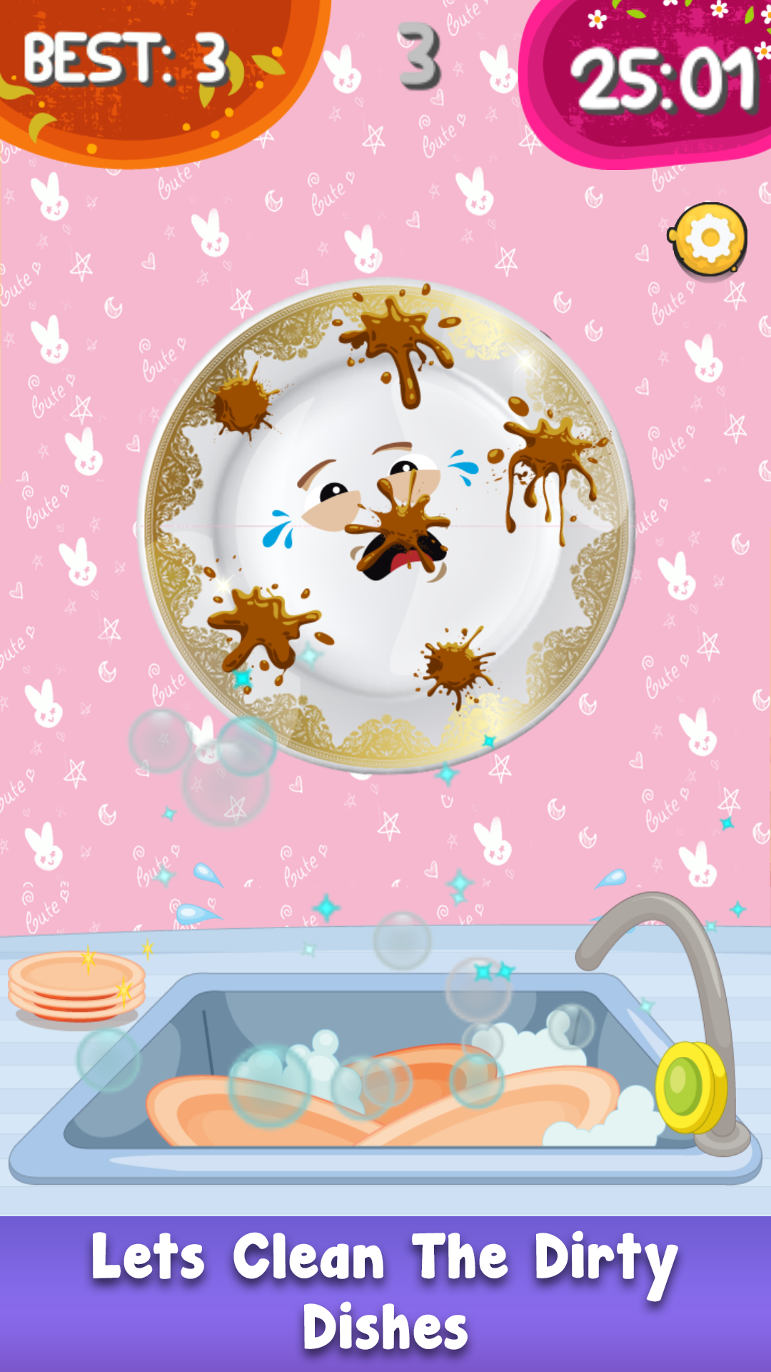 Girl Dress Up Dish Washing Game ASMR Dress Up Makeover Girls Makeup