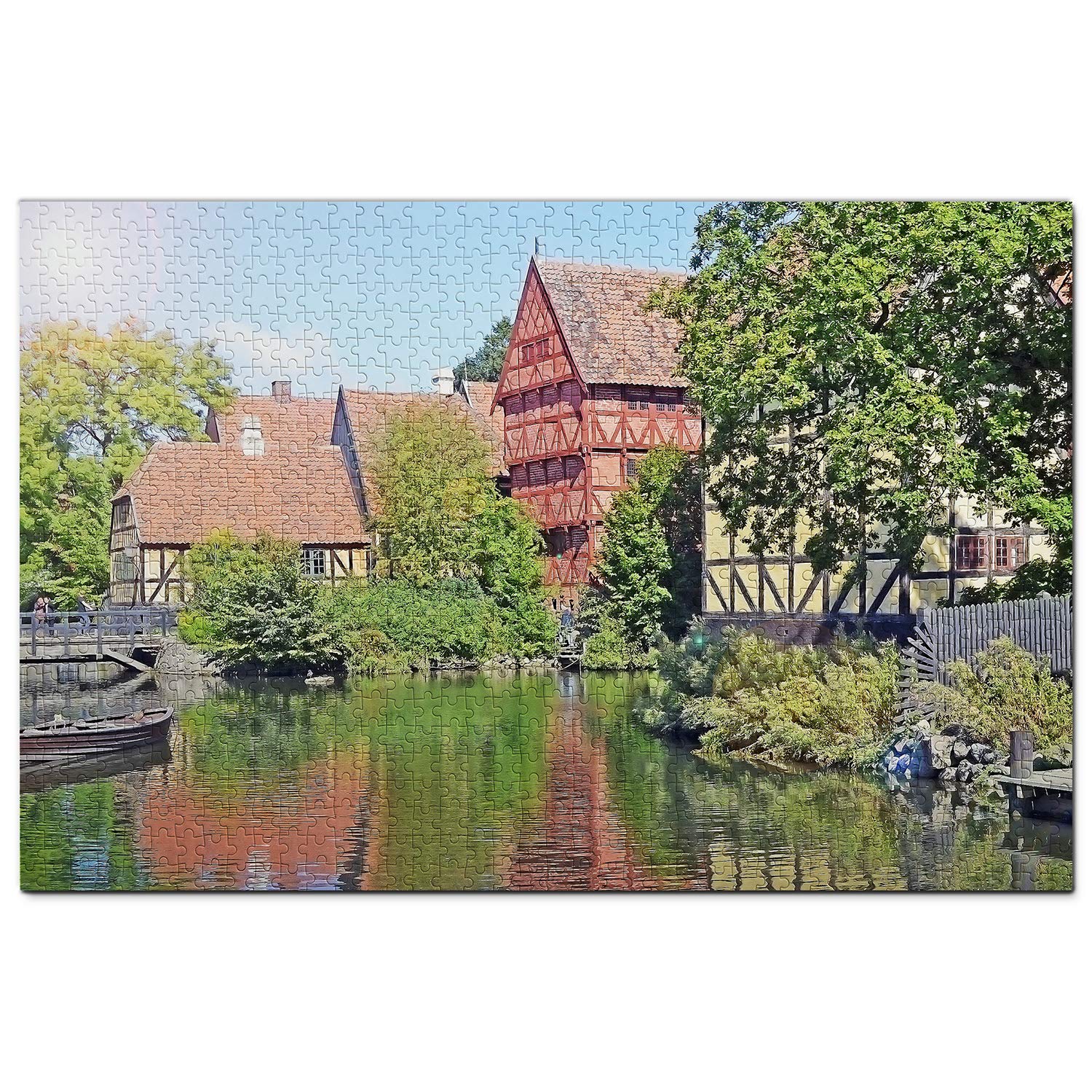Denmark Jigsaw Puzzle 2000 Piece Denmark Den Gamle By Aarhus Puzzle Game Artwork Travel Souvenir 70x100CM — image 1