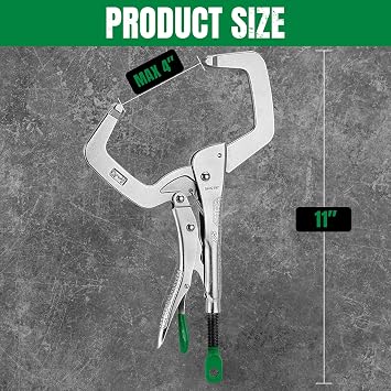 SK 11 C-Clamp Locking Pliers with Regular Jaws, Vice Grips