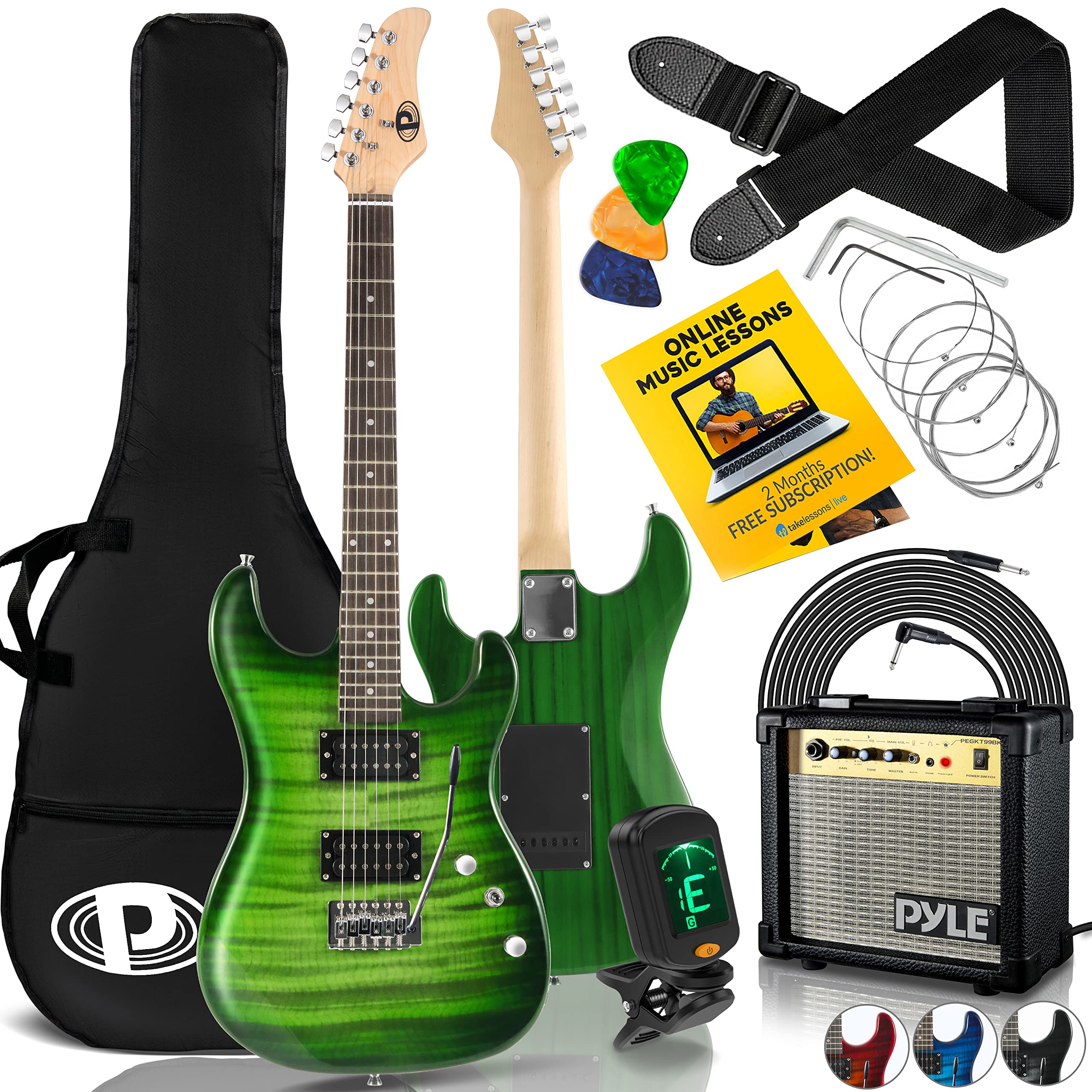 Buy Pyle Beginner Electric Guitar Kit with Amp Starter Kit Full Size