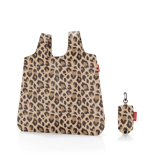 reisenthel mini maxi shopper pocket leo macchiato - Praktische und leichte Einkaufstasche mit viel Volumen und winzigem Packmaß. Kompakt verpackt in einem kleinen Etui