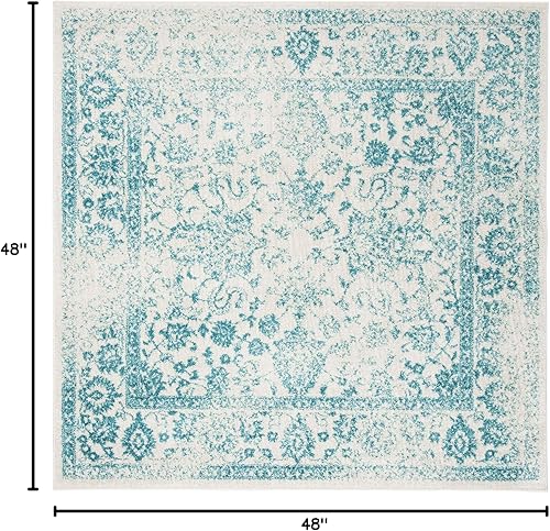 Miniatura 506 de Safavieh colección Adirondack - Alfombra de área, 6 x 9 pies, gris y azul, diseño oriental desgastado, no desprende pelusa, fácil cuidado, ideal
