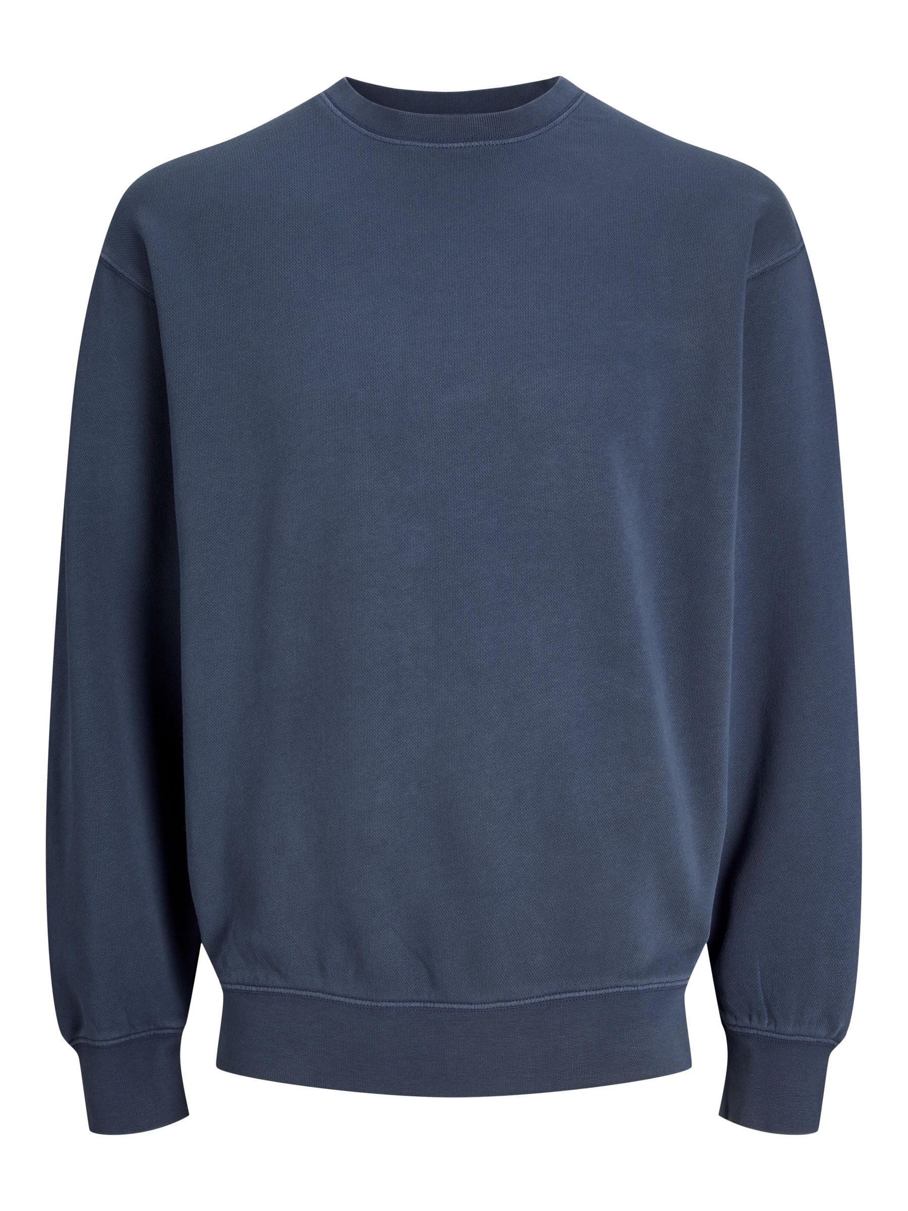 JACK & JONES JJECHARGE Noos Faded Sweat Crew Neck, Indigo (mood indigo), L