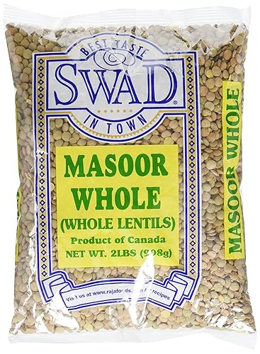 Great Bazaar Swad Masoor Whole Massor Dal, 2 libras