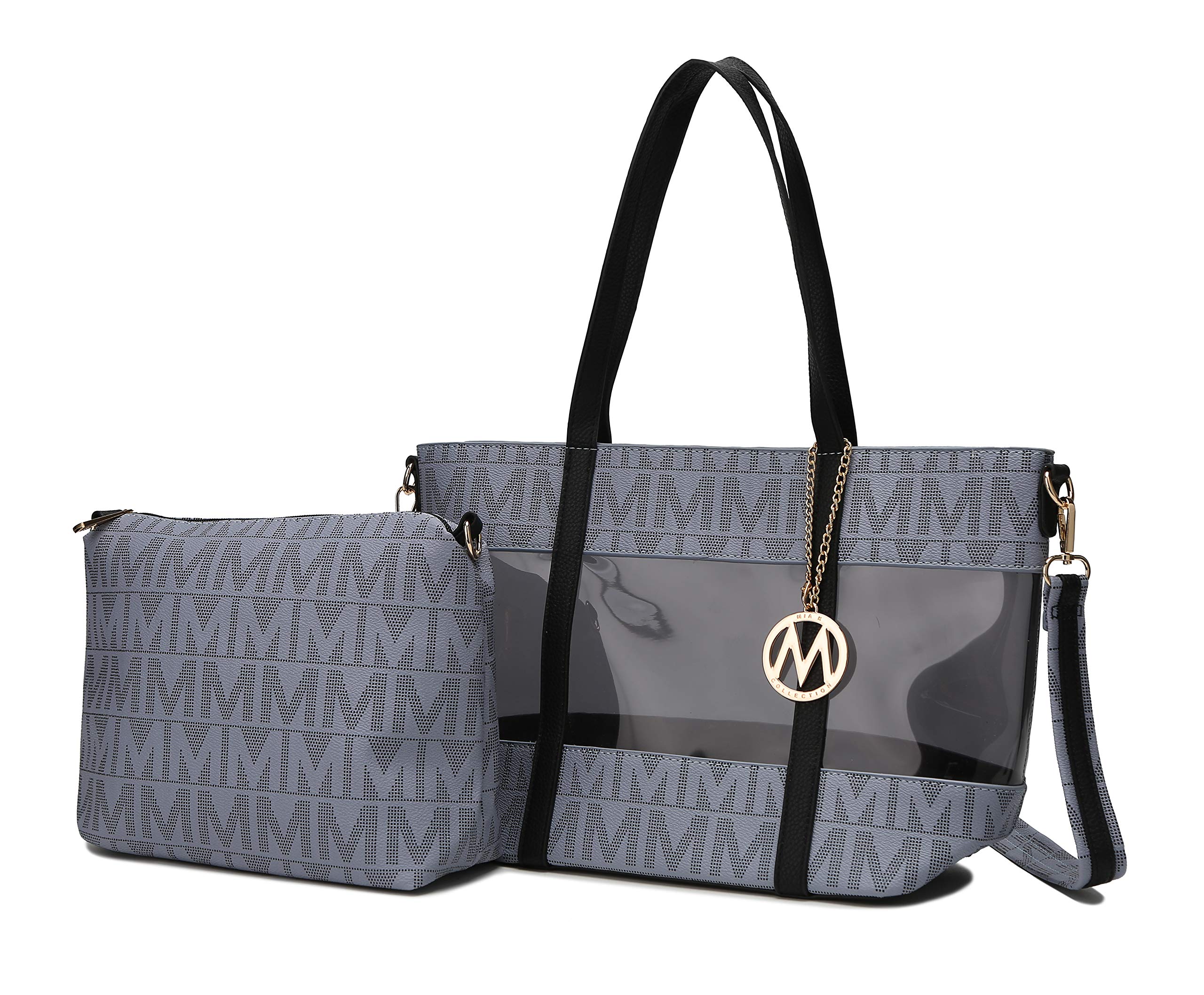 Mia K Collection Shoulder Handbag for Women: Vegan Leather Satchel-Tote Bag, Top-Handle Purse, Ladies Pocketbook