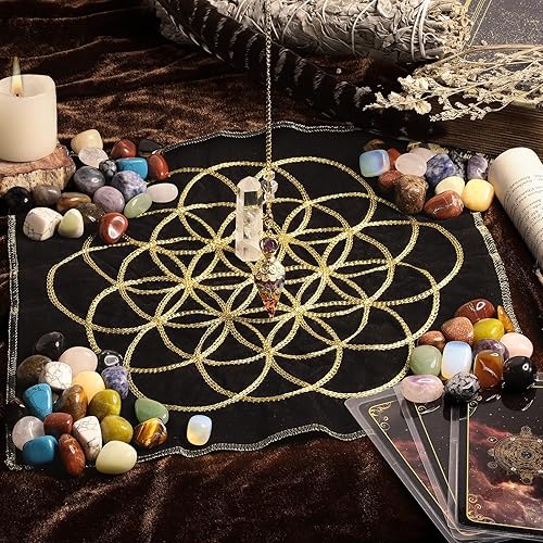 Miniatura 5 de Rockcloud Kit de meditación de tótem de piedra curativa para principiantes, adivinación, suministros de altar wiccano, decoración del hogar,