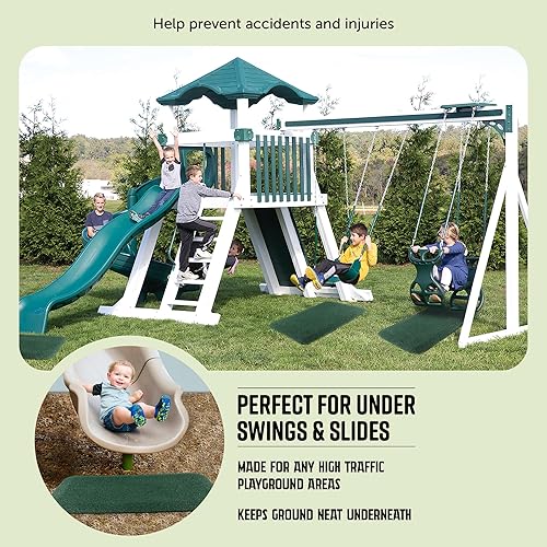 Miniatura 5 de Playsafer Tapete de Goma de Seguridad para Parques Infantiles para Columpios y Toboganes - 1" de Grosor X 24" de Ancho X 40" de Largo (1 Paquete,