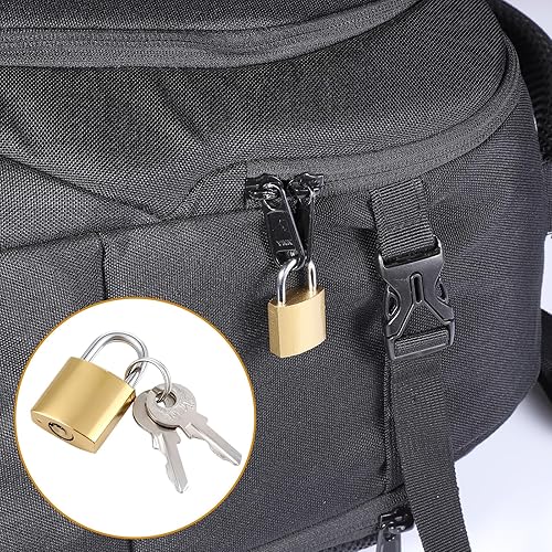 Miniatura 4 de 6 cerraduras pequeñas con llaves, cerraduras de equipaje con llaves, cerraduras de maleta, cerradura de casillero para exteriores y mochilas,