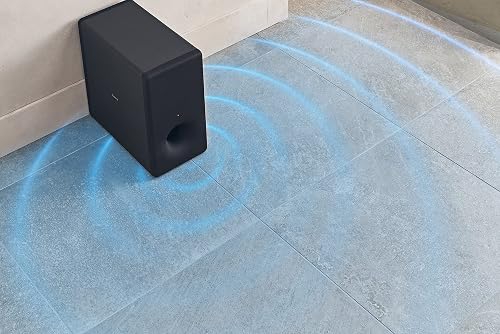 Sony SA-SW3 Kompakt-Subwoofer (200W Ausgangsleistung), Schwarz, Negro - 5