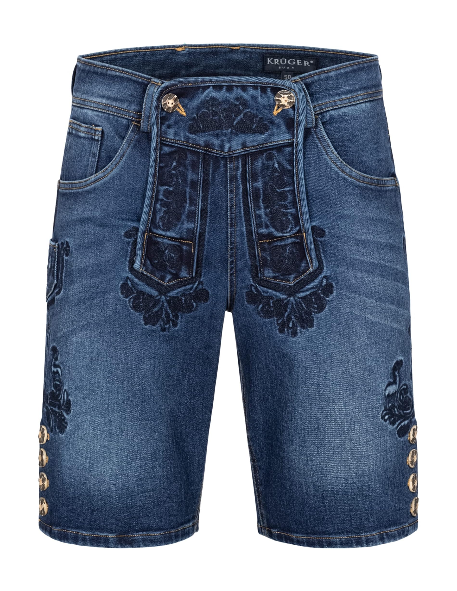 Krüger Trachtenhose kurz, Modell: Jaxon, Knielang, Tracht, Volksfest