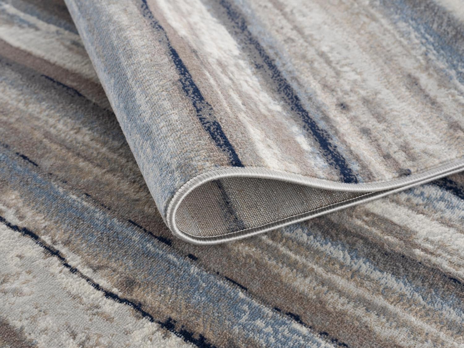 RUG BRANCH Havana 2' x 8' (2'3" X 8') Scandinavian Indoor Runner Rug, Contemporary, Blue Brown - Entryway, Hallway, Bathroom, and Kitchen