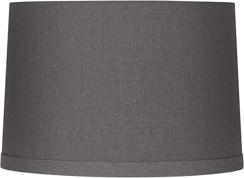 Miniatura 8 de Pantalla para lámpara de tela blanca grande de tapa dura, de 15 pulgadas en la parte superior x 16 pulgadas en la parte inferior x 11 pulgadas