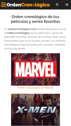 Chronological Order of Movies and Series