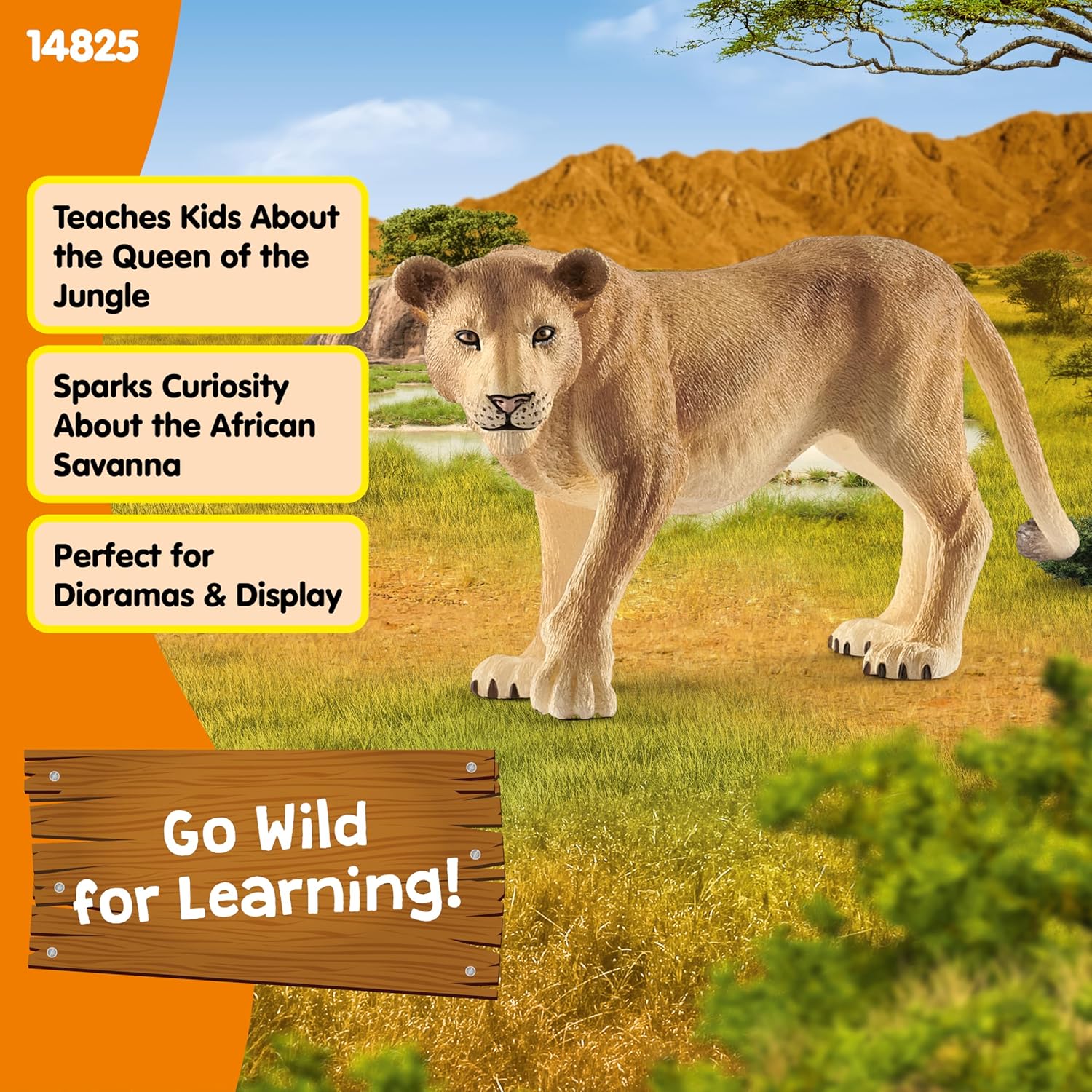 Schleich Wild Life Realistic Lioness Figurine - Authentic and Highly Detailed Wild Animal Toy, Durable for Education and Fun Play for Kids, Perfect for Boys and Girls, Ages 3+