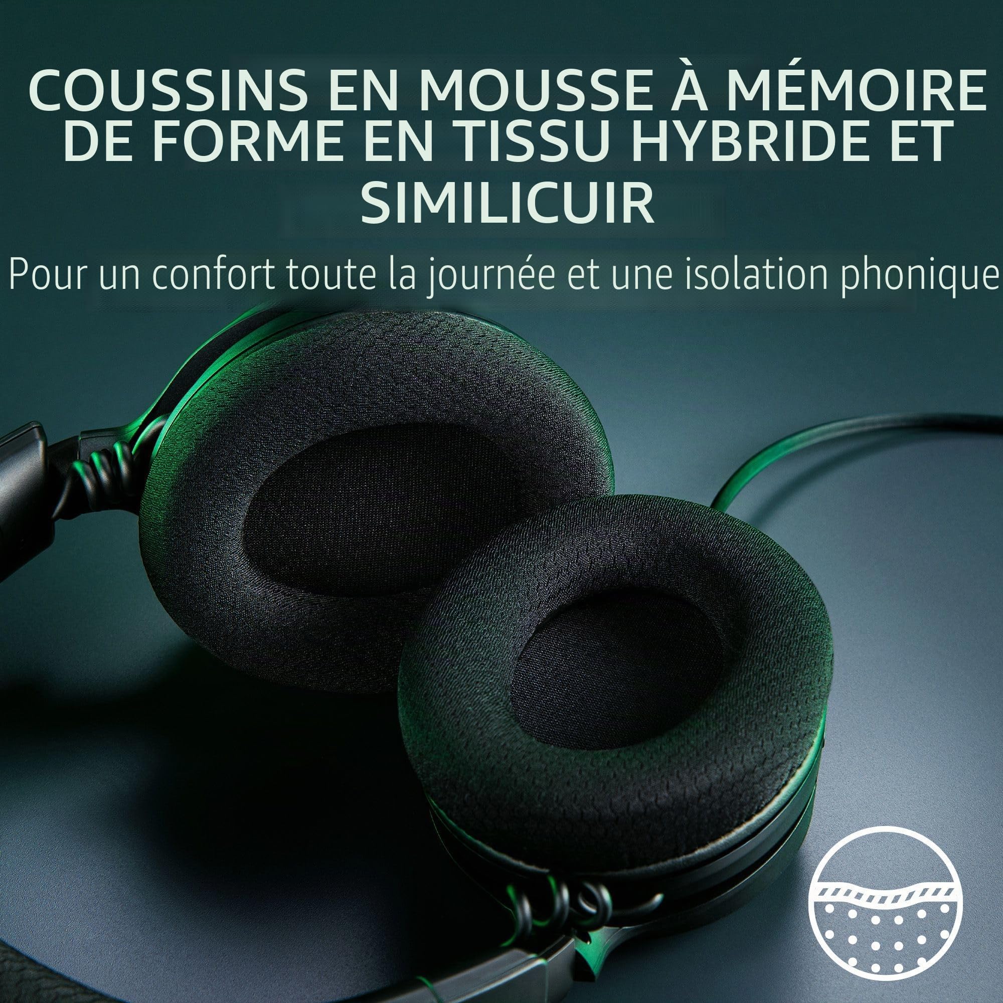 Razer Kraken V4 X Casque Gaming Filaire : Pilotes 40mm - Micro cardioïde - Coussins en mousse à mémoire de forme - Éclairage RVB Chroma - Câble de type C & Type A - Pour PC, Mac, PS5, Nintendo Switch,