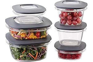 Rubbermaid Premier Food Storage Containers - Set of 6 (12 Pieces Total)