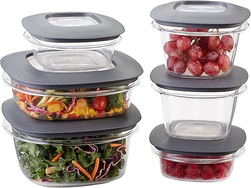 Rubbermaid Premier Easy Find Lids Meal Prep and Food Storage