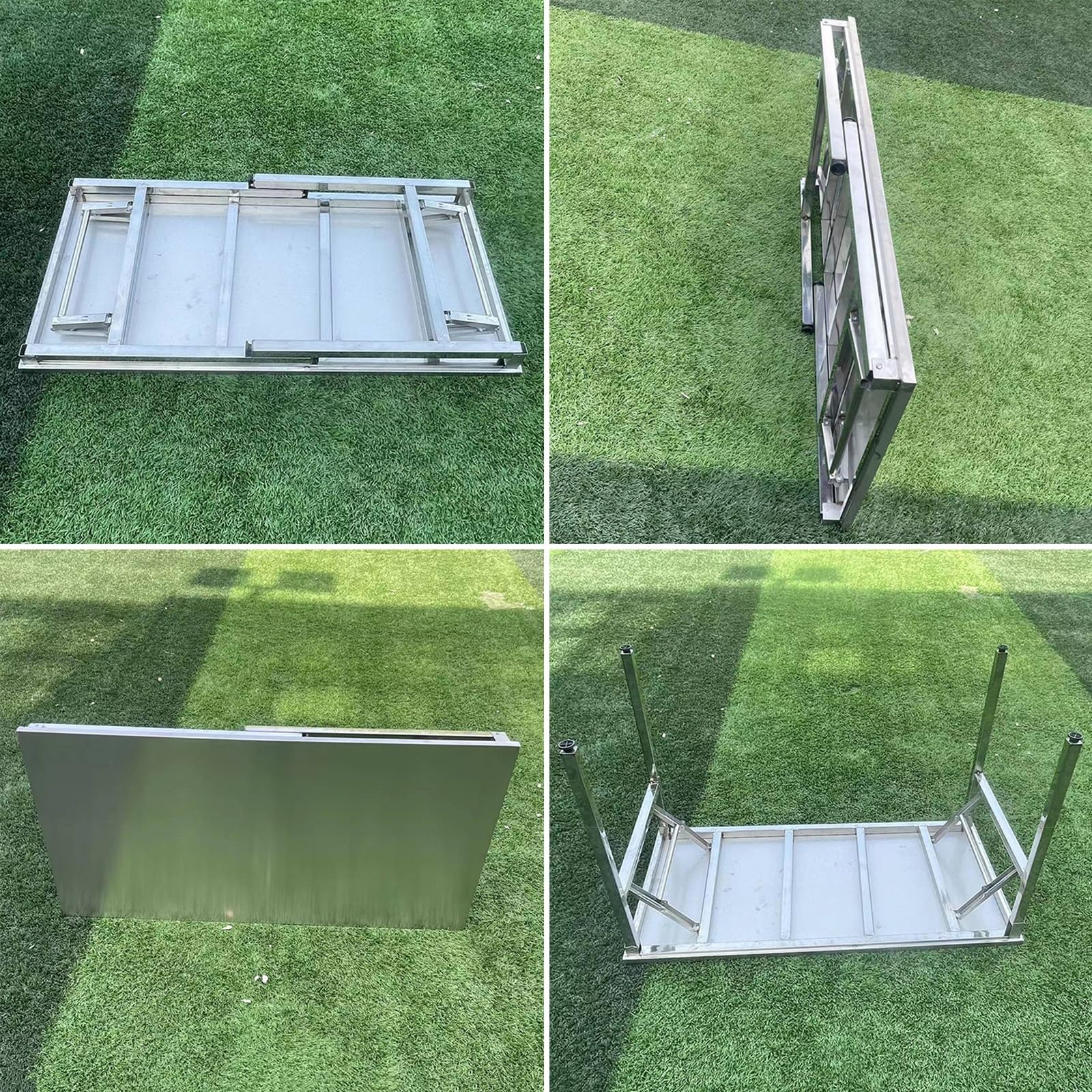 Tavolo Pieghevole Acciaio Inossidabile Tavolo Barbecue Esterni Banco Lavoro Commerciale La Casa Tavolo Preparazione La Cucina(47.2 * 19.7 * 29.5in)