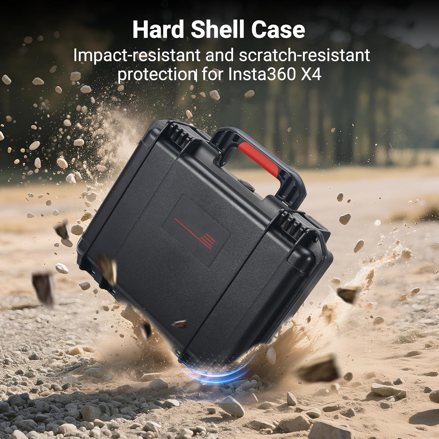 Carrying Case for Insta360 X4, Waterproof Protective Hard Travel Case Organizer for Insta 360 X4 Accessories, Dual Layer, Shockproof, Large Capacity, for Charging Hub, Bullet Time, Metal Cage