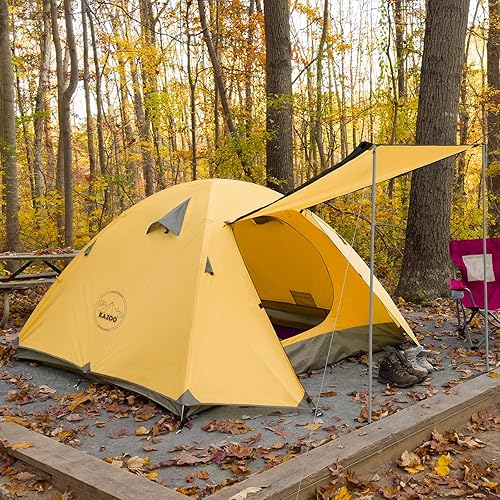 Miniatura 6 de KAZOO Tienda de campaña impermeable para mochileros 23 personas tiendas de campaña ligeras 23 personas que caminan carpas marco de aluminio doble