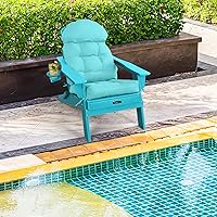 Vista 7 de FUNBERRY - Cojín para silla Adirondack, cojines gruesos y cómodos para mecedora, antideslizante, con protector contra decoloración, impermeable