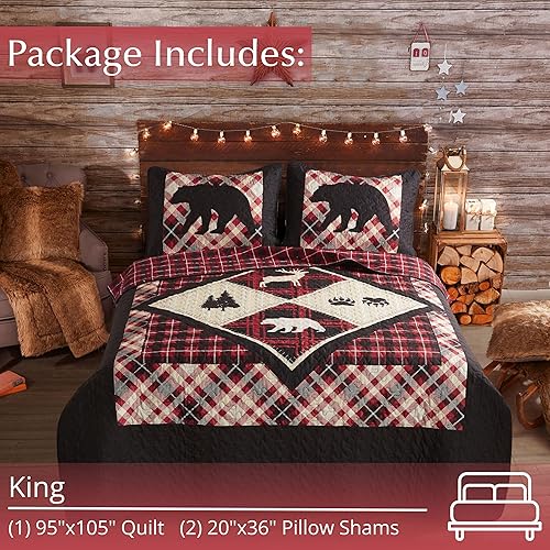 Vista 28 de Virah Bella Lodge - Juego de ropa de cama de 8 piezas Diamond Bear Lodge