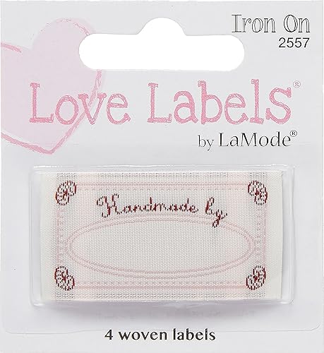 jbr2000016 LoveLabels - Paquete de 4 pulgadas hechas a mano por pulgadas