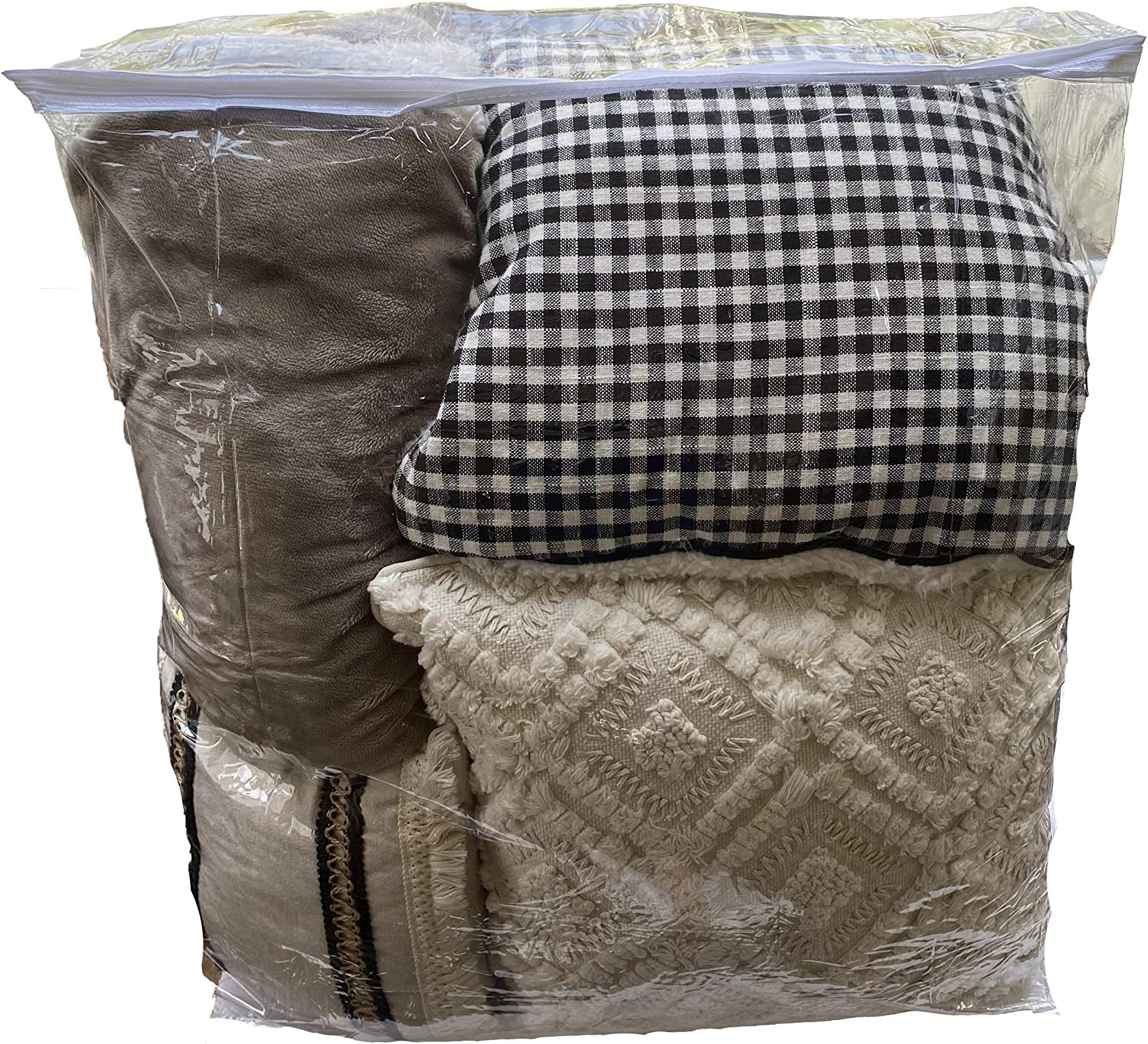 Clear Vinyl Zippered Storage Bags Set of 2, 24 x 27 x 8 inch, AK Plastics by AntiqueKitchen