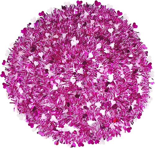 KIMOBER Guirnalda de oropel de Pascua, colorida guirnalda metálica de oropel con confeti para colgar en primavera, decoración para suministros de