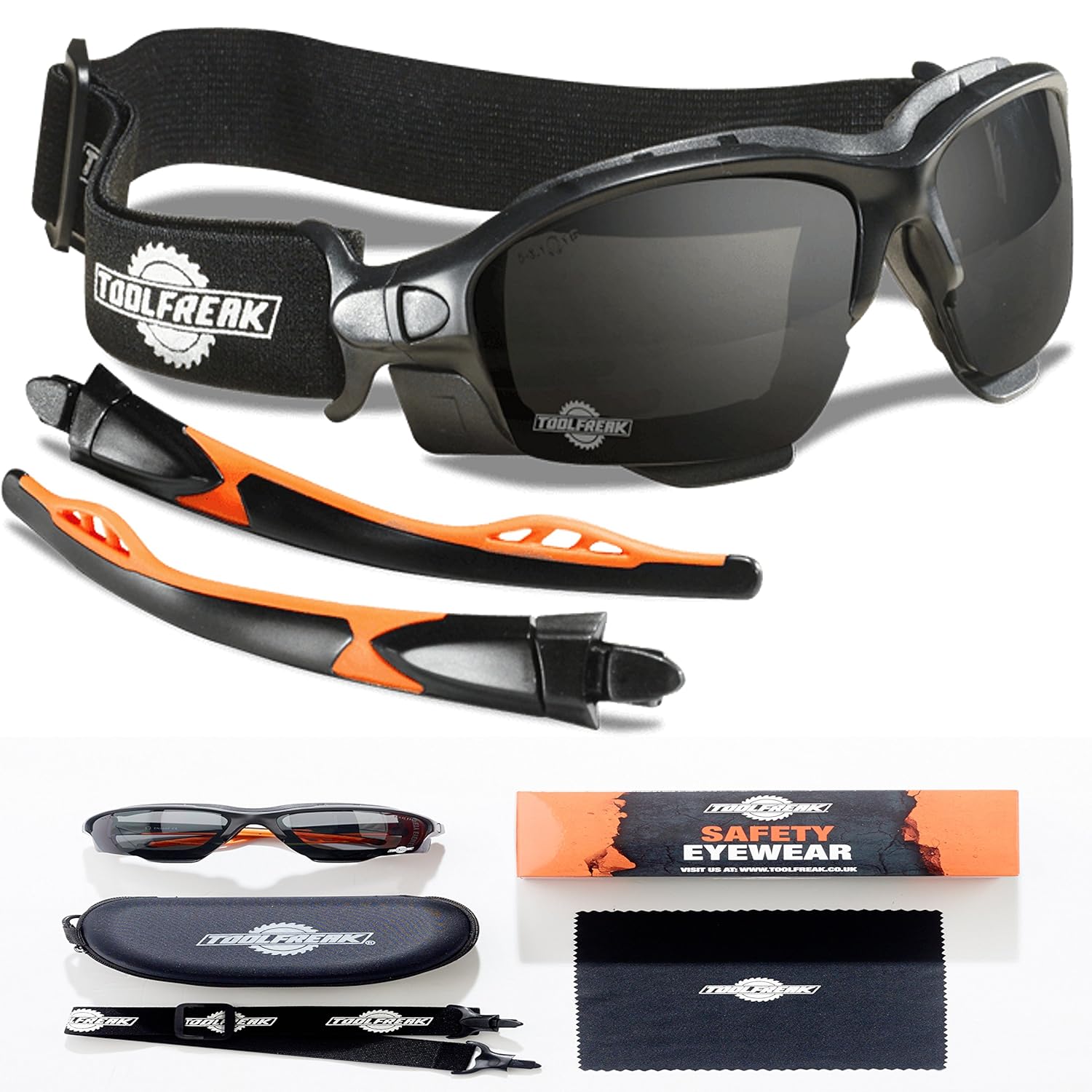 occhiali di sicurezza con fumo