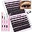 Focipeysa DIY Eyelash Extension Kit Lash Extension Kit D Curl Lash Clusters Kit Individual Eyelashes with Lash Bond and Lash Seal, Tweezers, DIY Lashes at Home (280Pcs 80D+100D 8-16mm)