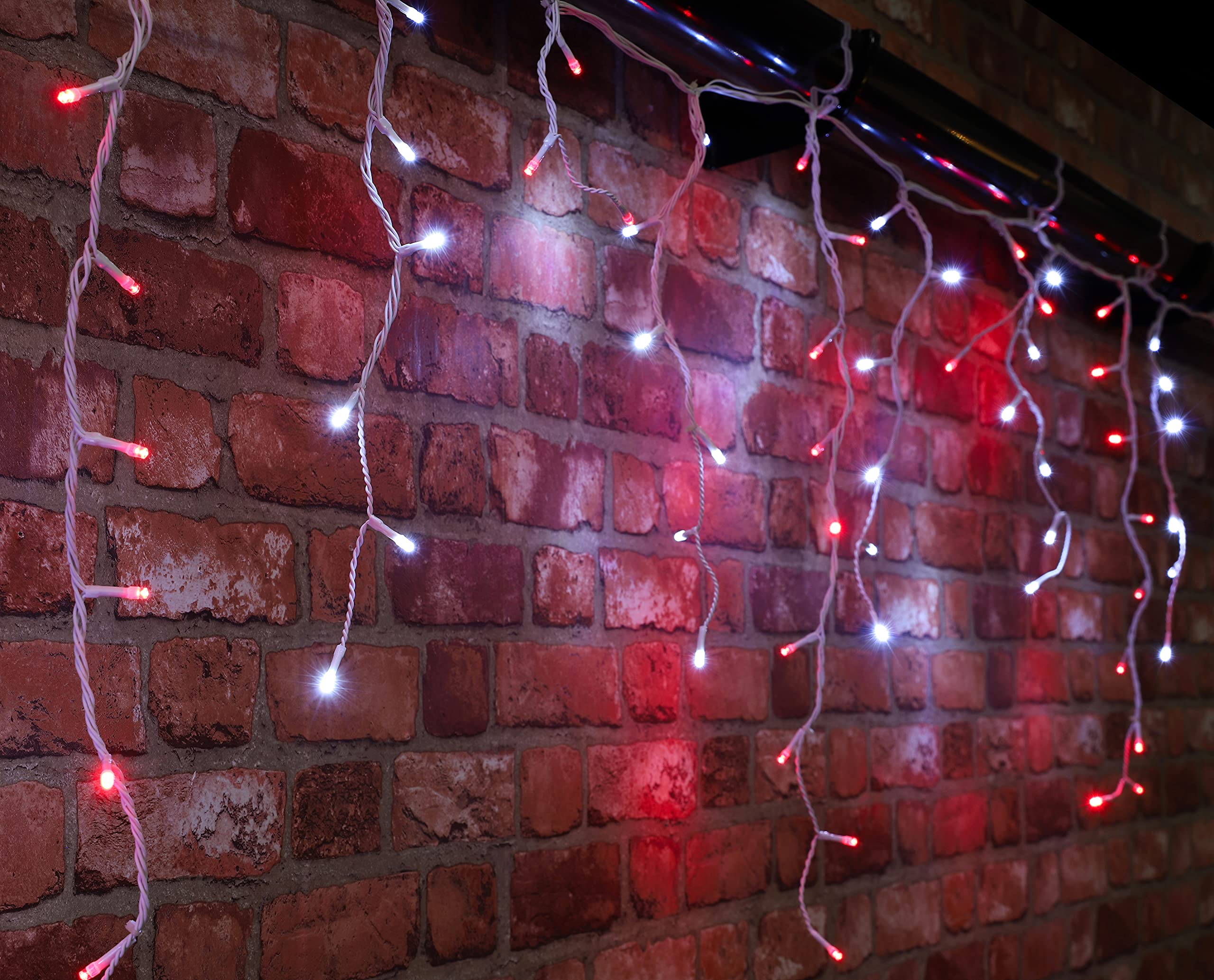Christmas Concepts Red Christmas Concepts® 720 23.8M (78Ft) /White Led Snowing Icicle Lights With Speed Controller - Christmas Outdoor Lighting - Energy Efficient A++