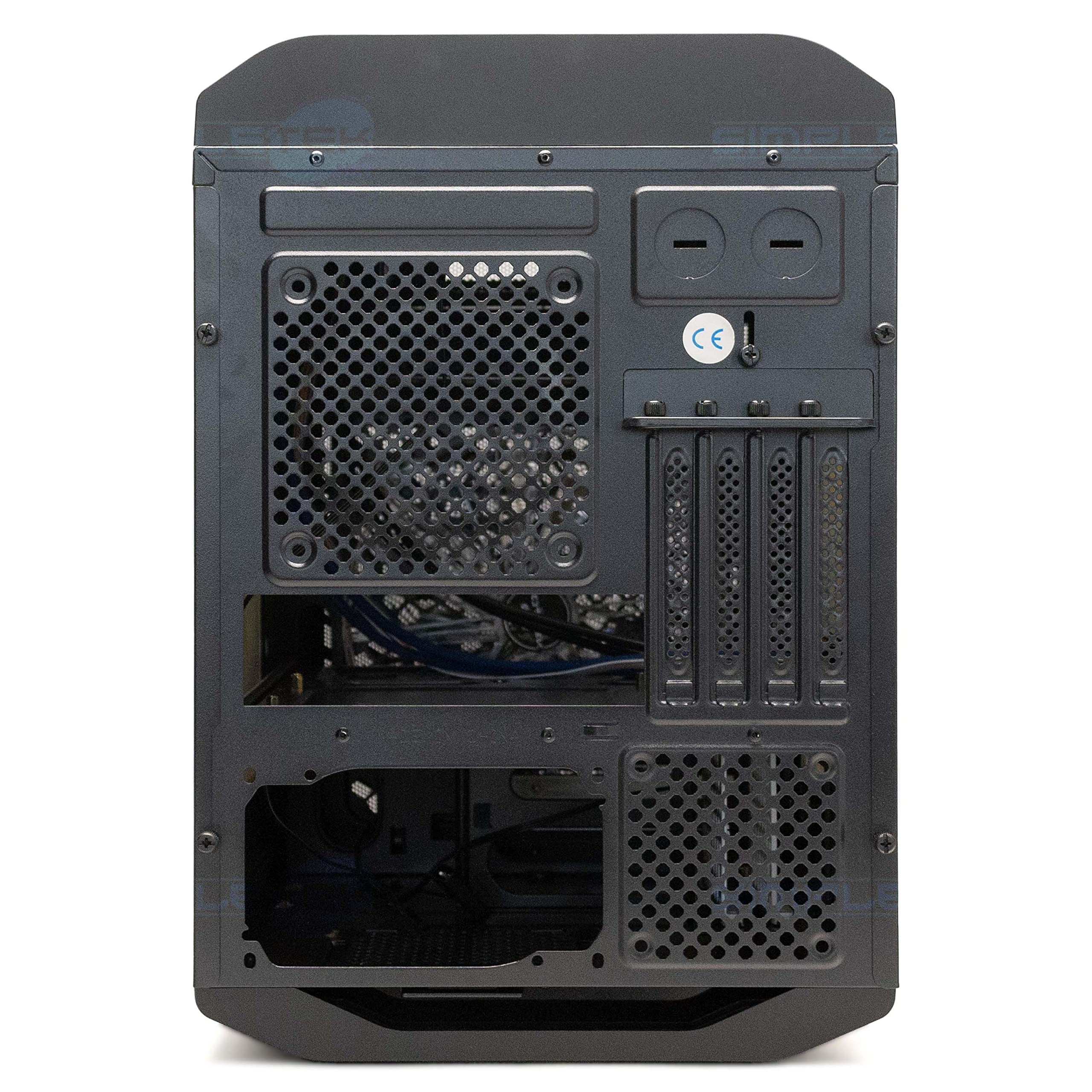 Simpletek – Mini Case Gaming RGB Gaming con Ventilador Frontal y Superior Verde | ATX MICRO-ATX MINI ITX
