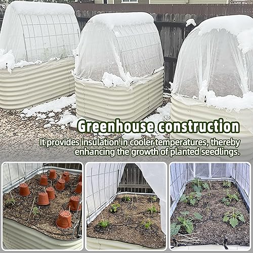 Miniatura 4 de Cubiertas para plantas, protección contra congelación, 10 x 30 pies, manta de tela flotante para protección de invierno, 0.9 ozyd